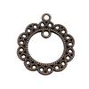 Irregular Oval Frame Connectors Moon Hammered Texture Links For Earring Making