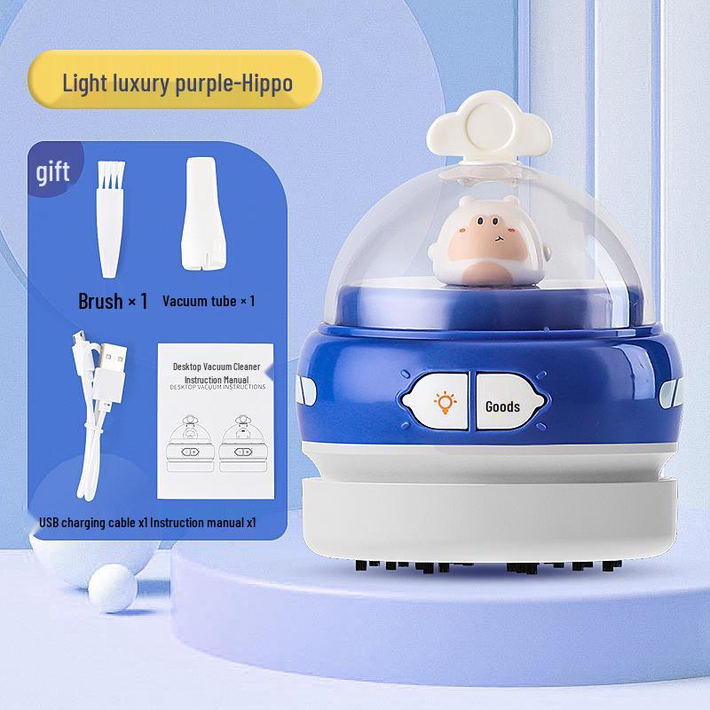 Wireless Desktop Vacuum Cleaner & Night Light for Crumbs - Ideal for Children and Students