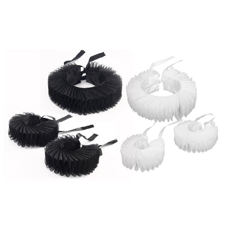 Wrist Cuffs Ruffled Collar Perfect For Cosplay, Stage Performances, And Costume Parties Halloween Photo Props