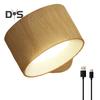 Trådløs vegglampe med fjernkontroll Dimmbar Enkel installasjon USB-oppladbar Veggmonterte lysarmaturer LED-vegglampe