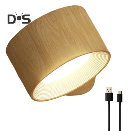 Trådløs vegglampe med fjernkontroll Dimmbar Enkel installasjon USB-oppladbar Veggmonterte lysarmaturer LED-vegglampe