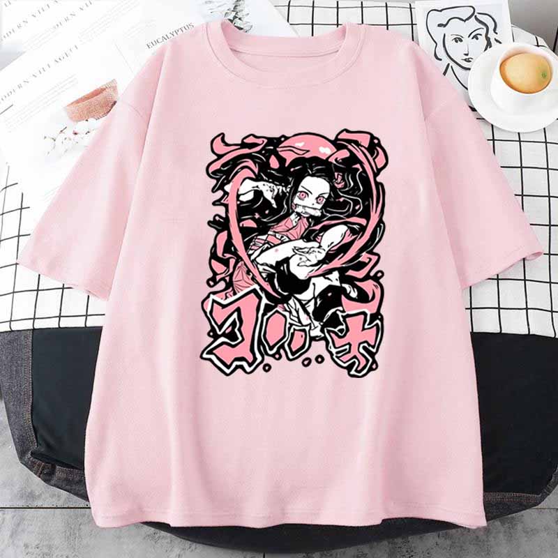 

Модная футболка в стиле аниме «Убийца демонов Танджиро Камадо» унисекс Kawaii Kimetsu No Yaiba Nezuko футболка Unisexga Rengoku футболка с рисунком L
