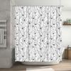 Modern Black White Floral Shower Curtain Bathroom Decor Customizable Size Waterproof Printing High Quality Home Decoration