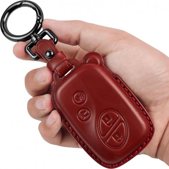 Tukellen for Lexus Key Fob Cover Leather with Keychain Compatible with 2005-2018 Lexus ES350 GS300 GS350 GS430 GS450h ISC IS250 IS350 LS460 LS600h