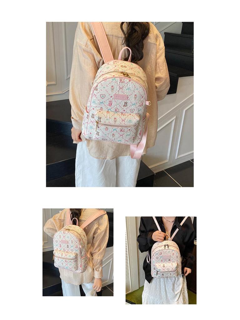 2025 New Cartoon Bear Print Backpack - Cute, Casual, and Stylish for Students