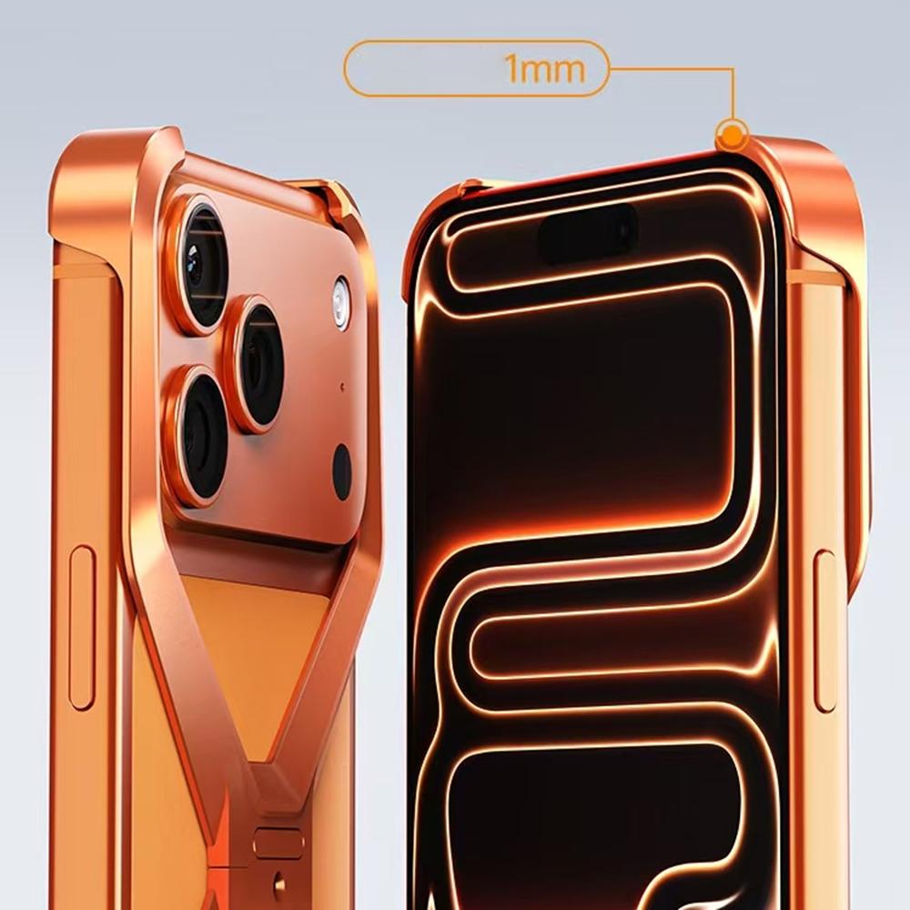 Etui Zderzakowe Bez Ramki Ze Stopu Aluminium Kształt X Pokrowiec na Telefon dla iPhone 17 Pro