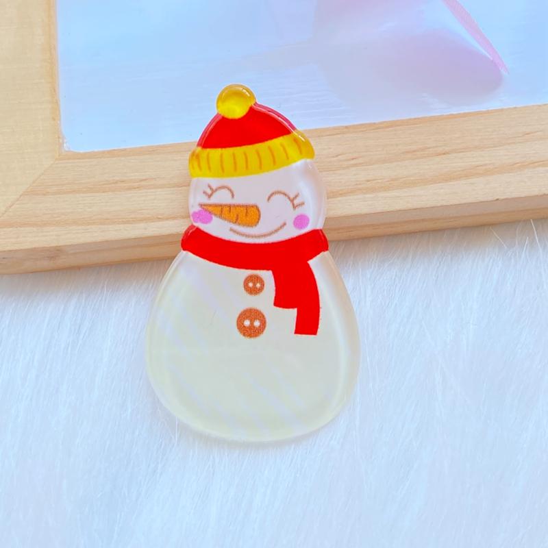 10 Stück Neue Süße Gemischte Glänzende Acryl-Weihnachts-Serie Flache Rückseite Cabochons Scrapbooking DIY Schmuck Bastel-Dekoration Zubehör