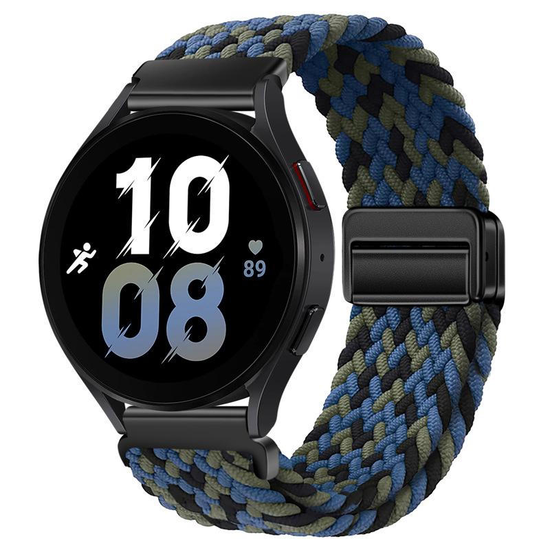20mm 22mm Geflochtenes Nylonarmband für Samsung Galaxy Watch 6 5 4 Magnetisches Armband Gürtel Huawei Watch 4 Pro/GT3 Pro Amazfit GTR4 Armband