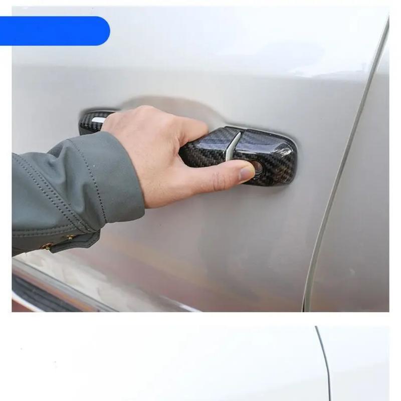 Door Handle Cover For Toyota Land Cruiser Prado 150 J150 LC150 LC200 2010-  Carbon Fiber Trim Car Styling Accessories