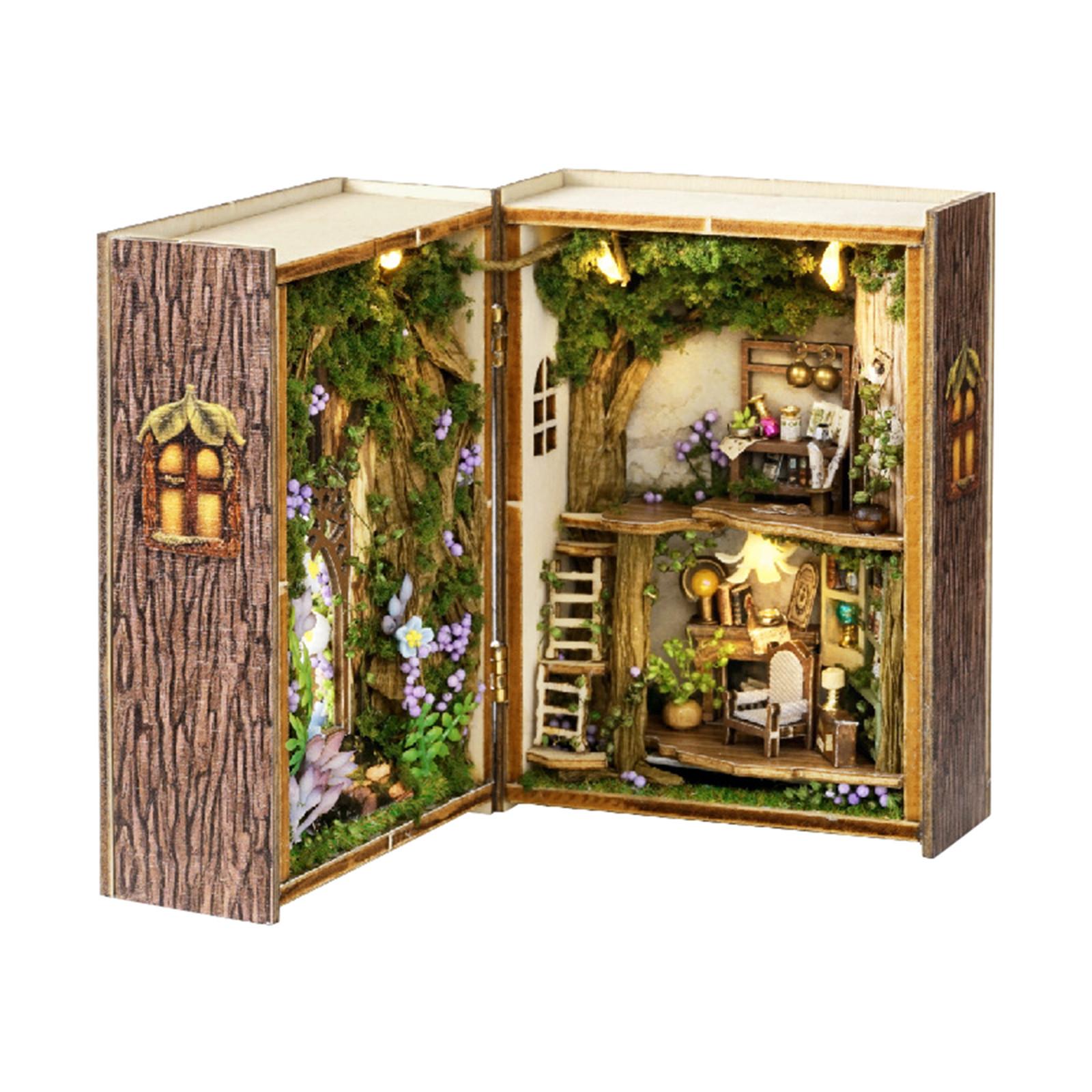 

Серия DIY Миниатюрный кукольный домик Хижина DIY Миниатюрный кукольный домик Набор с мебелью 1:32 масштаба открытый и закрытый деревянный кукольный домик создаем с 30 мл клея One Size коричневый