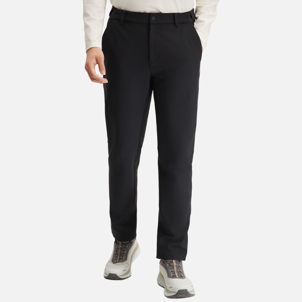 FILA Knit Pants Simple Solid Color Slim Fit Knitted Sports Pants Men Pants Deep-Black A11M441608FBK