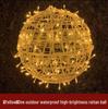 Outdoor Waterproof LED Rattan Ball String Lights for Tree Decoration - Flashing Holiday Lighting for Christmas and Spring Festival