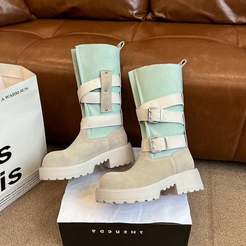 

Замечательная пара Мятные летние~ Ботинки Мартин на платформе Женские летние винтажные с пряжкой-ремнем Ботинки Venom Высокие ботинки 40 абрикосовый