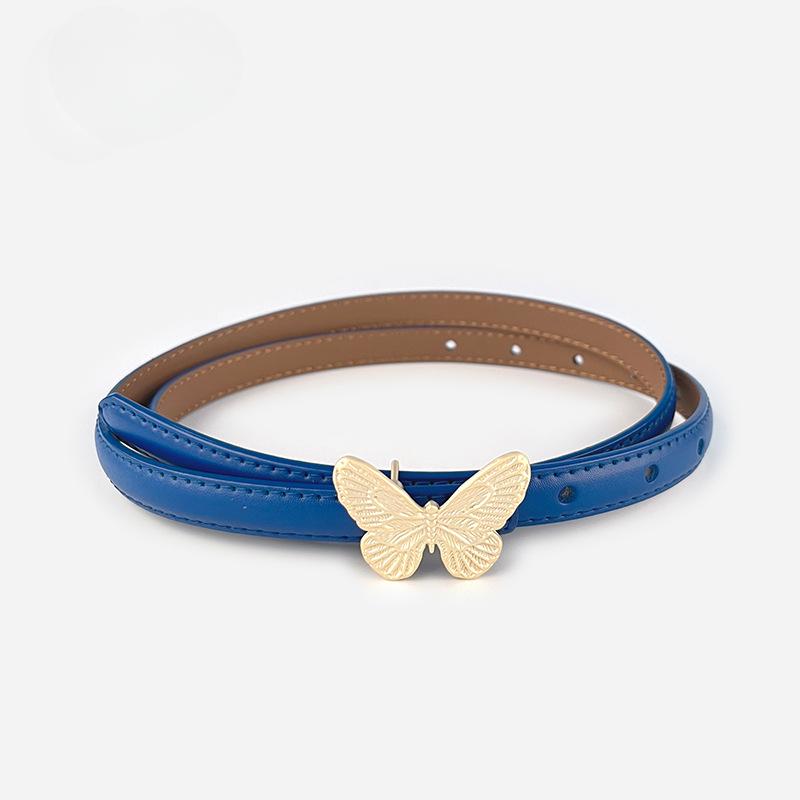 Fashion Womens Belts Pink Belt Elegant Gold Butterfly Buckle Belt Black Patent Leather Belts for Jeans Dresses