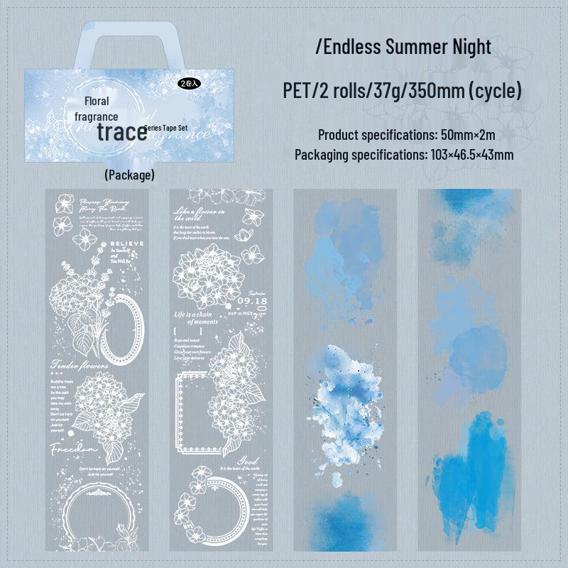 Botanical Watercolor Floral Scent Tape Set - Ketchup Girl DIY Journal Decoration