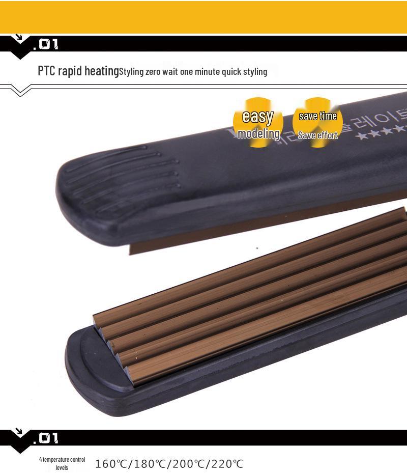 Corn Curling Iron with Temperature Control for Wavy or Straight Hair