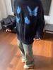 Unisex Butterfly Round Neck Sweater - Trendy, Soft & Fluffy Knit for Winter