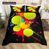 Tennis Ball Duvet Cover Set Sports Game Themed Bedding Set Twin Size For Boys Teens Adult Tennis Racket Ball Comforter Cover