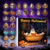 Ghost Countdown Calendar 2025 24 Days 2D Acrylic Reading Ghost Ornament Advent 2025 Spooky Charm For Kids Bookshelf Wall Window