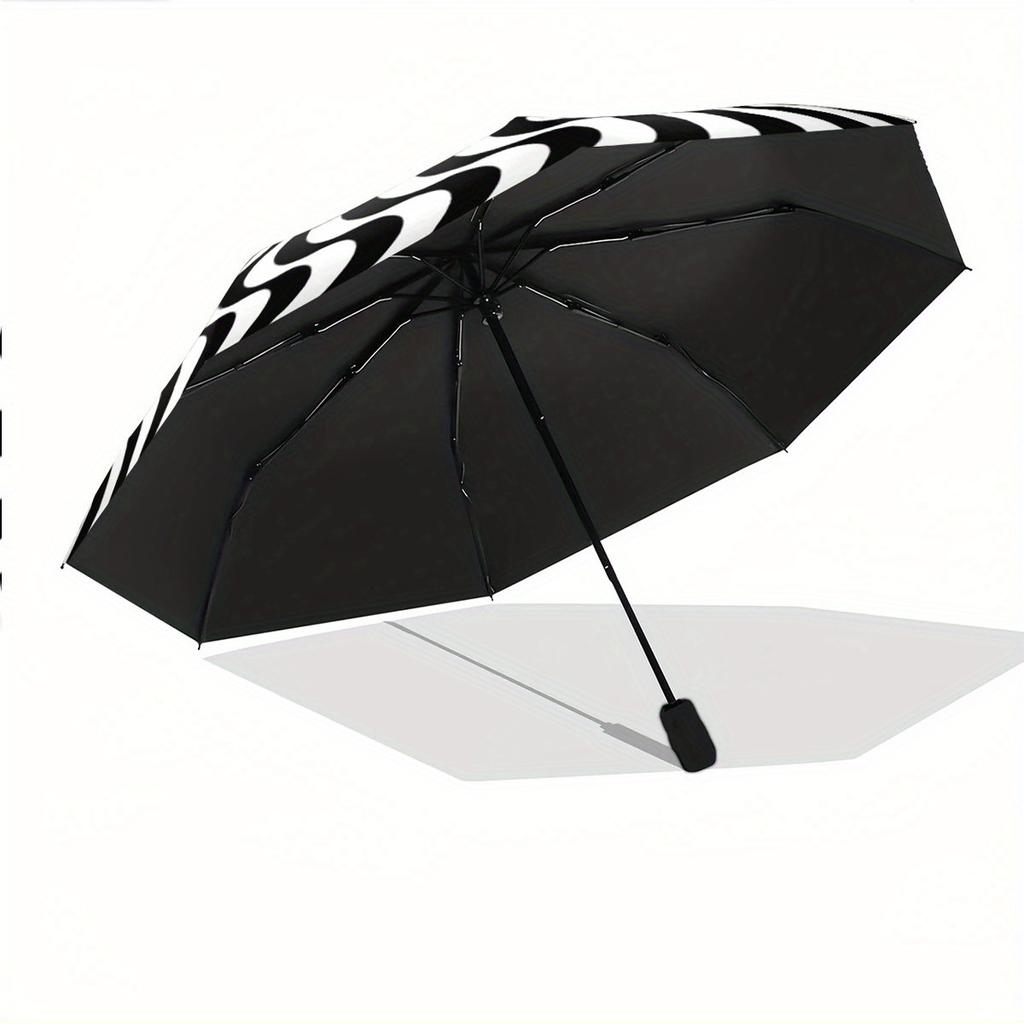 Automatic Open/Close Umbrella with One-Touch Button - Compact Folding Design, Portable Collapsible Umbrella with 8-Rib Stabili