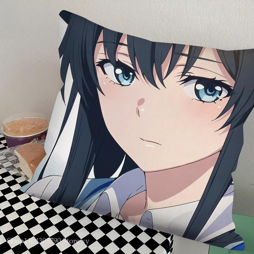 Yukinoshita Yukino Animation Meine romantische Komödie aus der Jugendzeit Kissenbezug Quadratisches Kissen Schlafzimmer Sofa Auto Wohnzimmer Heimdekoration