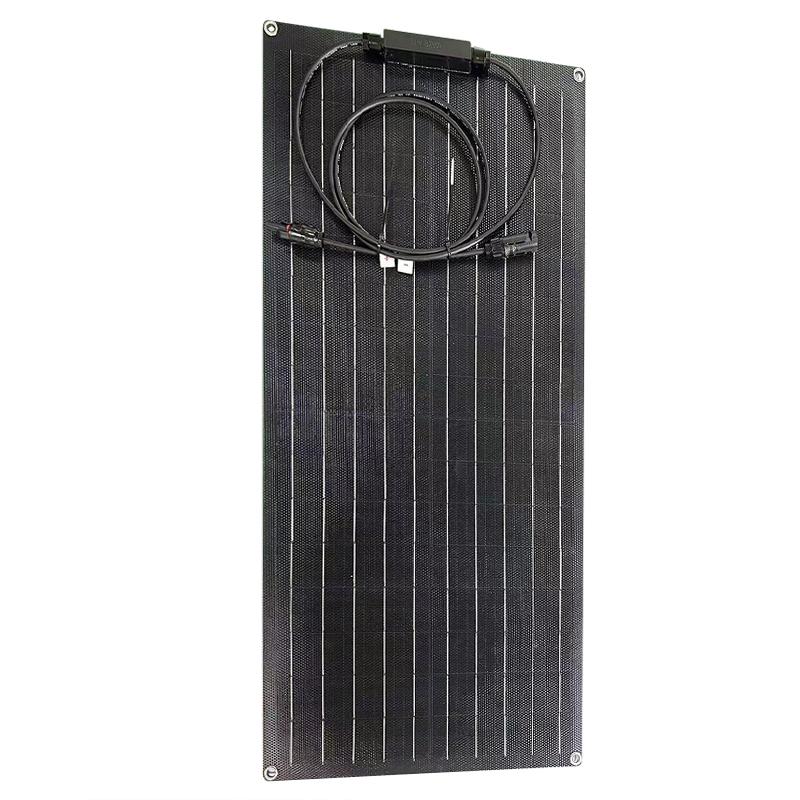 300W Solar Panel Kit 18V ETFE Flexible Monocrystalline Solar Cell Power Charger with 60A Controller for Camping Yacht RV Car 4