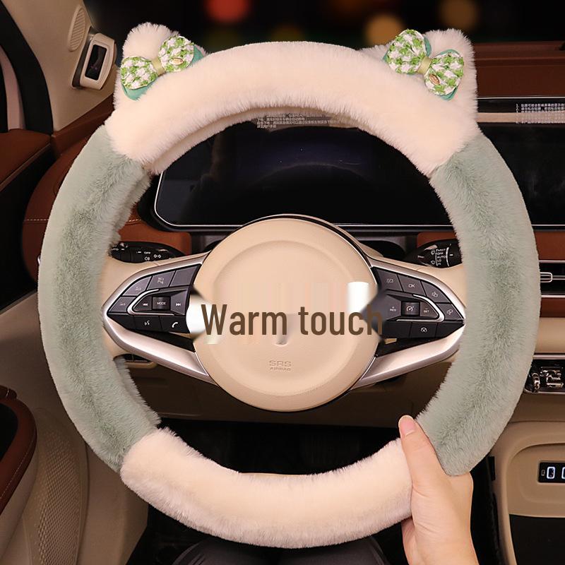 2023 Elegant Knot Kitten Plush Steering Wheel Cover