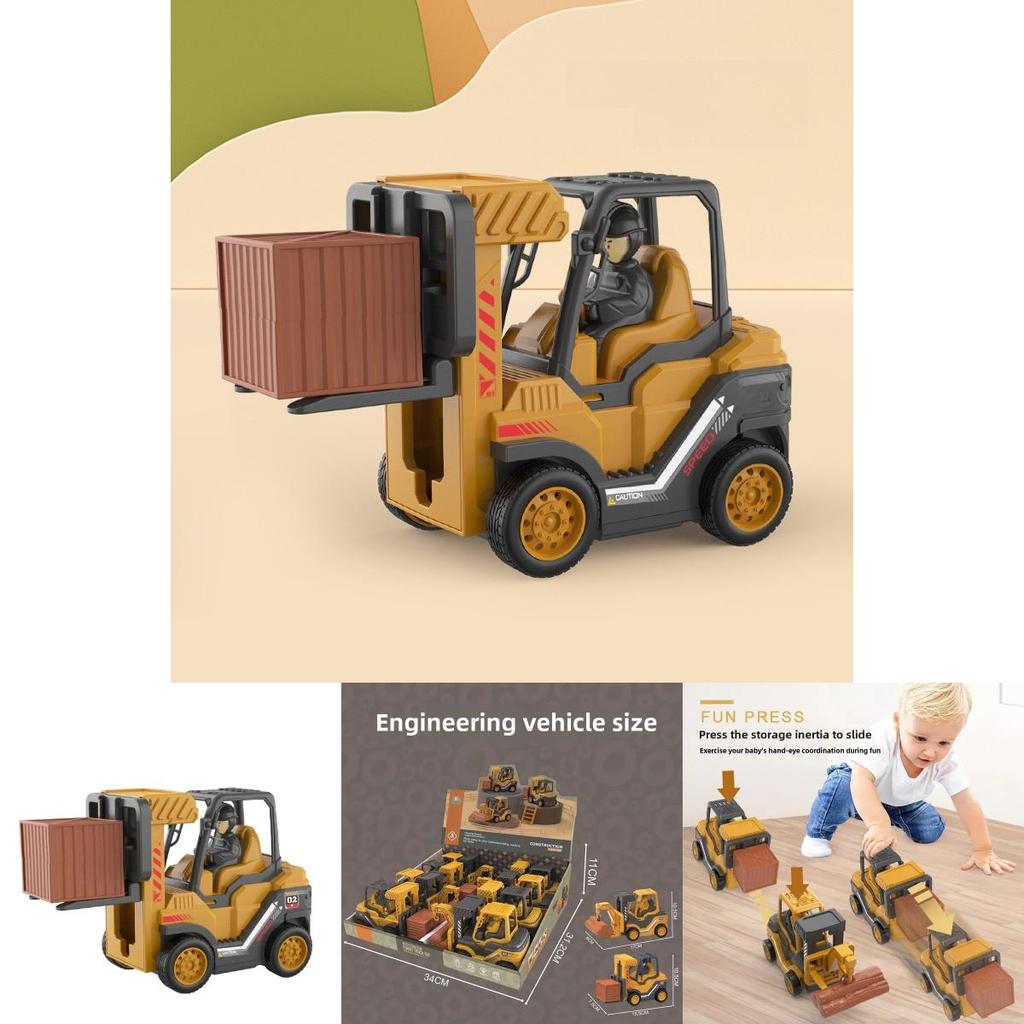 Inertia Construction Truck Toy For Kids With Moving Parts And Lift Crane