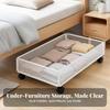 Smooth Under-Bed Storage with Wheels Breathable Mesh Basket Design, Sturdy,