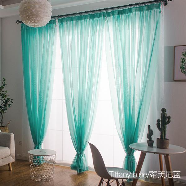 Romantic Home Decor Rose Voile Perspective Curtains Living Room Window Tulle Only Screening Curtain With Light Filtering Polyester Perfect For
