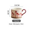 TLXT Hand-Painted Floral Ceramic Coffee Mug Gift Set