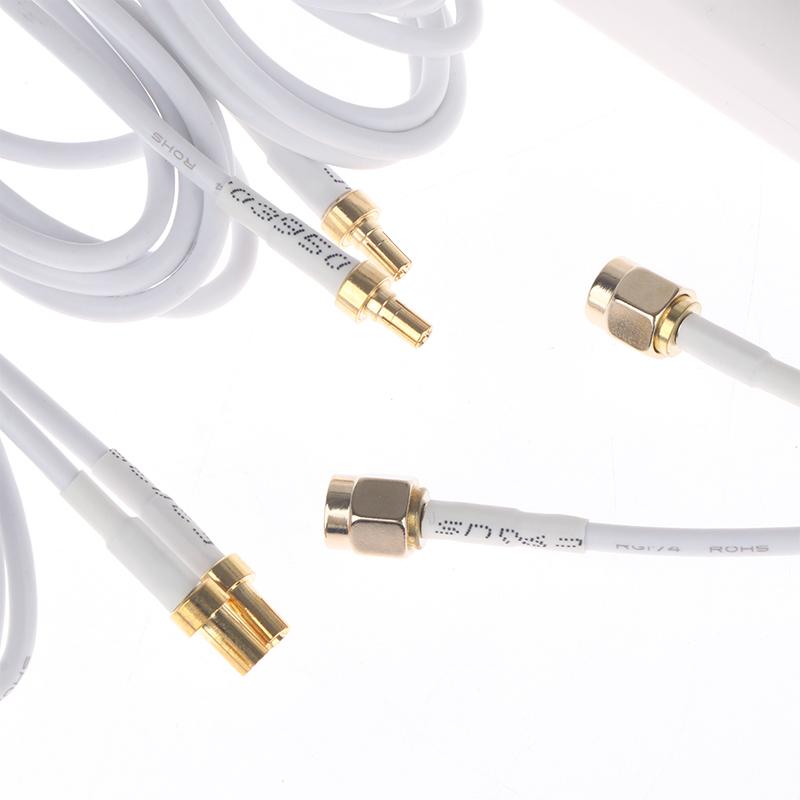 4G Lte External Antenna Indoor Antenna 29Dbi Sma Male Crc9 Ts9 Connector With Dual 2M Meter Extension Cable For Router Modem