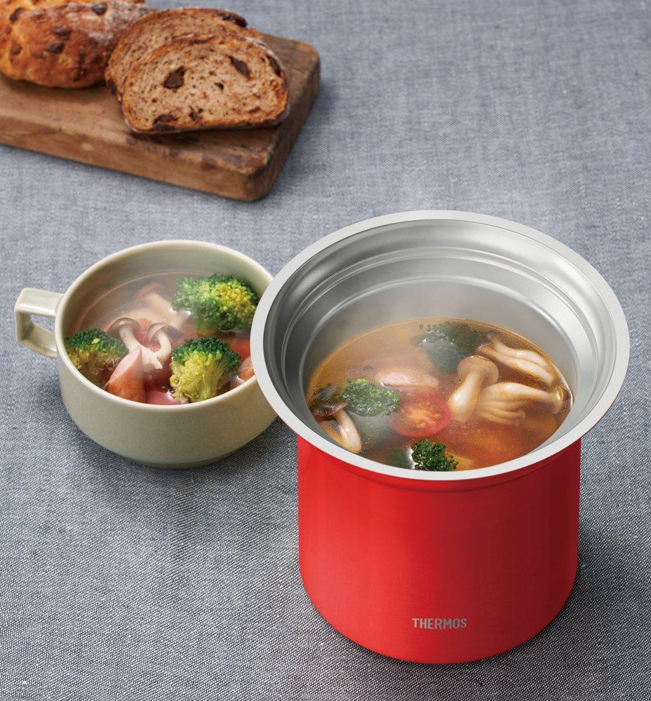 Thermos Vacuum Insulated Tabletop Soup Jar, 1L, Tomato, KJC-1000 TOM