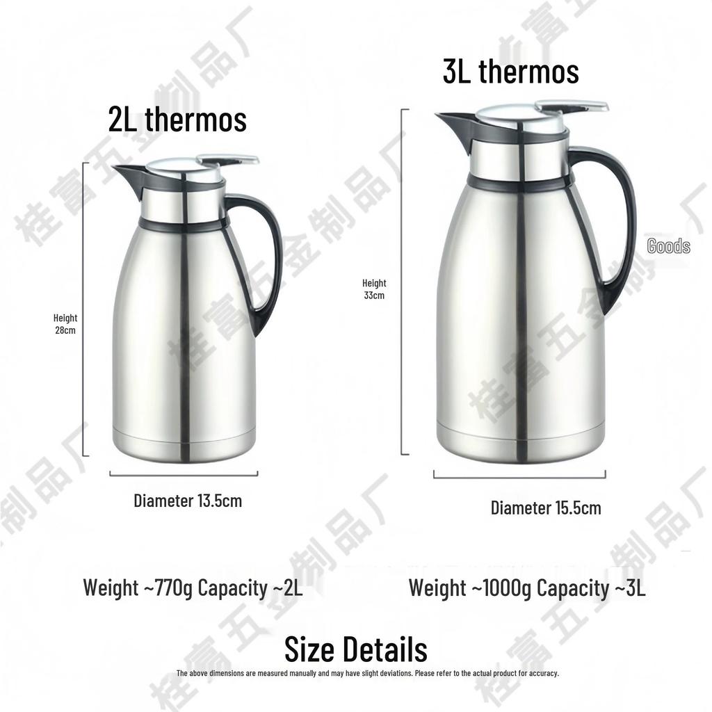 Stainless Steel Vacuum Flask Thermos - Double Layer, Easy-to-Carry Hot Water Bottle