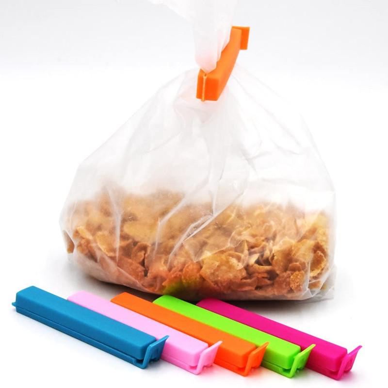 Zaciski do zamykania torebek Ultralekkie plastikowe zapinki do przechowywania przekąsek Przenośne wielokrotnego użytku kuchenne zapinki do zamykania torebek