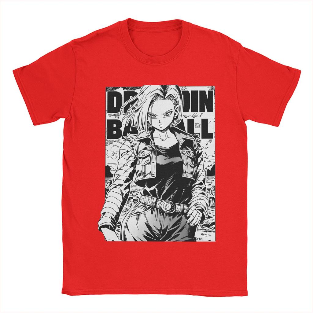 New Android 18 Dragon Ball Z Printed Short Sleeve Tshirt Unisexs and Womens Tshirt Unisexs Top Sports Tshirt Harajuku Y2K Tee