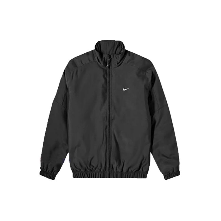 

Атласный бомбер Nike Solo Swoosh (Азия) Черная мужская уличная одежда из кумквата DN1267-010 S