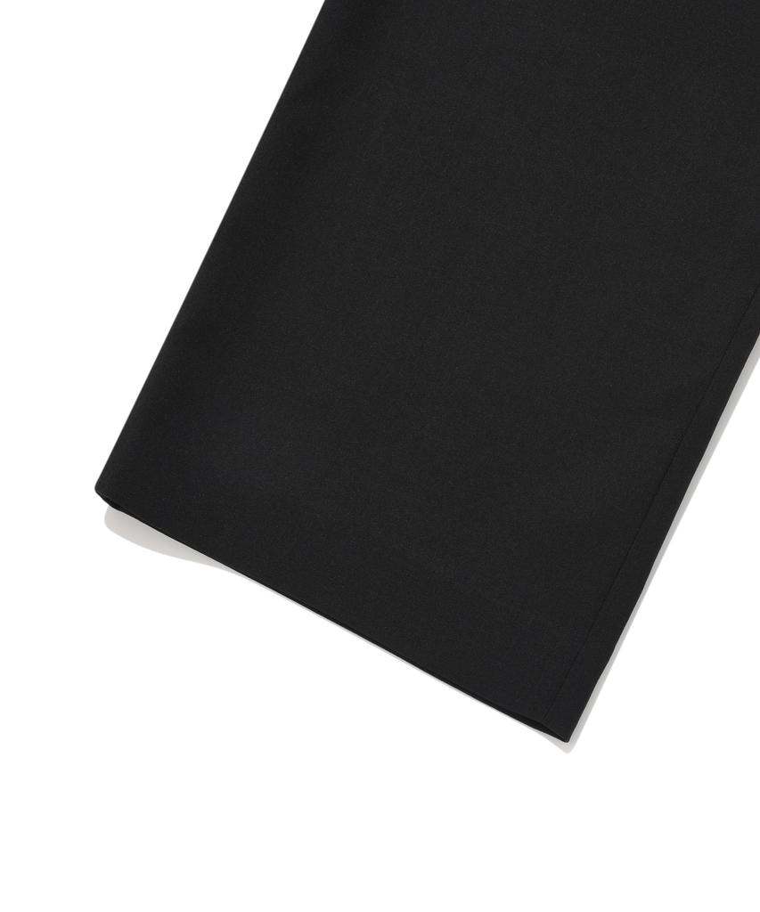 COVERNAT Semi-Wide Easy Elastic Waist Slacks Black