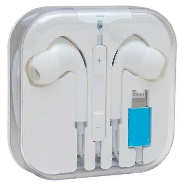 iPhone Earphones with Lightning Microphone and Bluetooth, White
