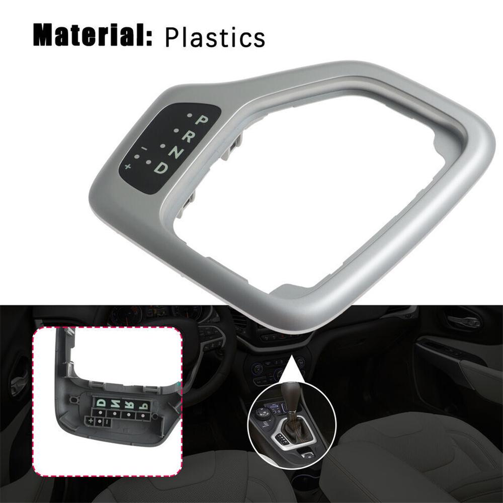 Silver Shifter Bezel with Harness Kit Fit for 2014-2018 Jeep Cherokee 5YD27XSAAA