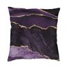 Purple And Gold Agate Cushion Cover Double Side Printing Marble Geometric Floor Pillow Case For Car Pillowcase Decoration