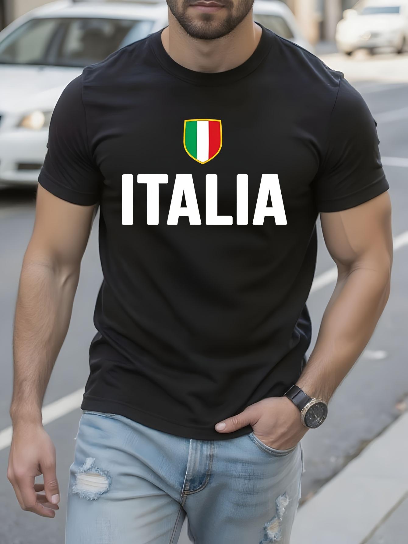 Italia Flag Tshirt - Italian Heritage Graphic Tee with IT... S