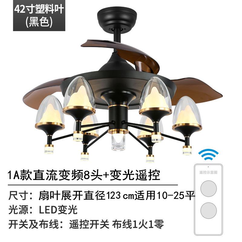 Lustră LED Ventilator de Plafon Lampă Suspendată Lumină Candelabru Artă Europeană invizibilă living Nordic creativ dormitor sufragerie retro