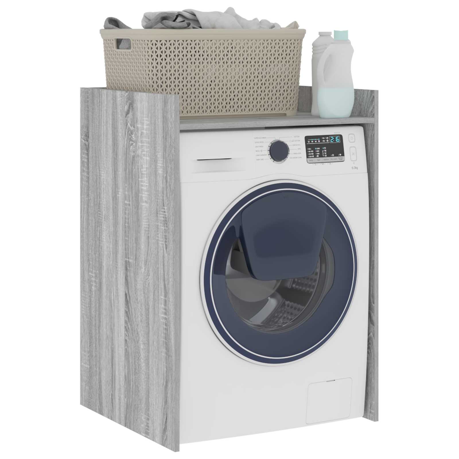 Waschmaschinenunterschrank Grau Sonoma 67,5 x 62 x 97 cm