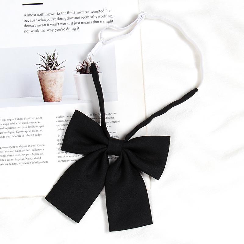 JK Japanischer Stil Unisex Studenten Krawatte mit Reißverschluss - Schwarz Bügelfrei Akademie Fliege für Kinder.