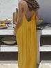 Women's Spaghetti Strap Backless Long Dress