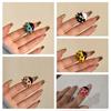 Dripping Oil Ladybug Drip Oil Ring Coccinella Septempunctata Chunky Enamel Ring  Decoration