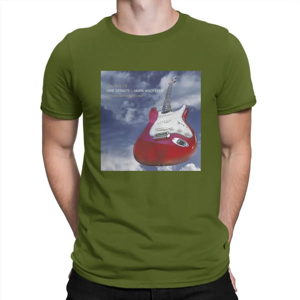 Camiseta de Hombre Banda Dire Straits Música Guitarra Moda Camiseta Sudaderas Gráficas Hipster