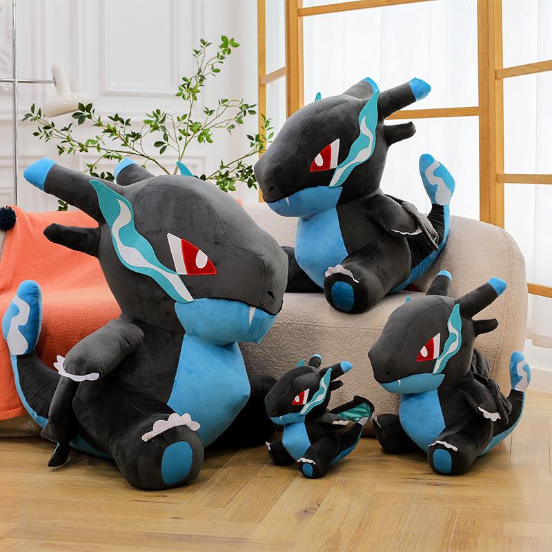 Pokémon Fire-breathing Dragon Plush Doll Pokémon Black Fire Dragon Doll Ragdoll