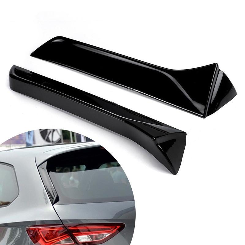 For 2013-21 Seat Leon FR MK3 MK3.5 Rear Side Spoiler Wing Kit Glossy Black 2PCS